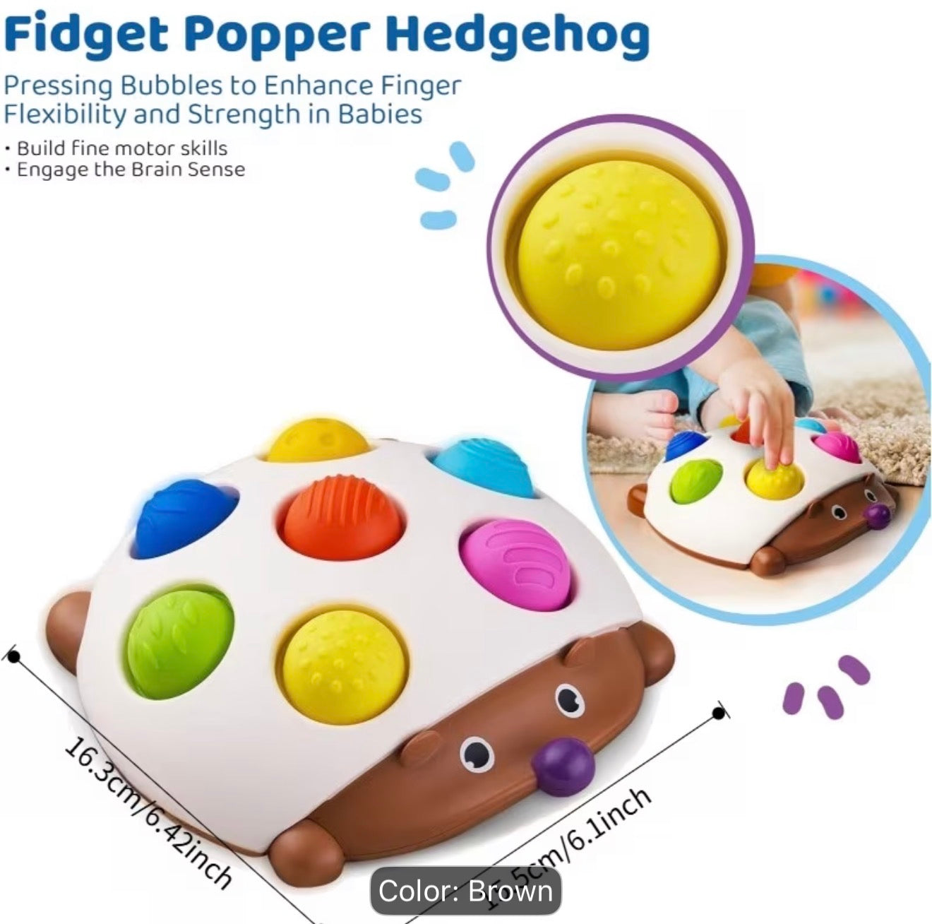Fidget Popper Hedgehog